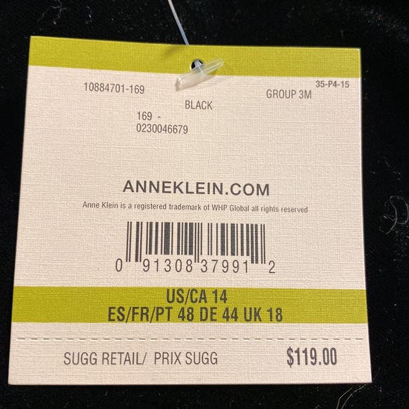 ANNE KLEIN Womens black velvet party dress size 14 - Picture 9 of 9